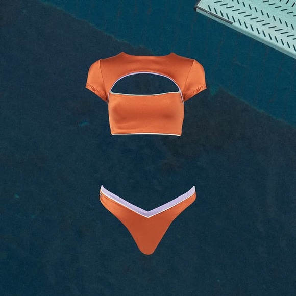 MAAJI Set - Satin Janece Crop Bikini Top & Resplendent Cheeky Bottoms - L/M - Picture 7 of 16